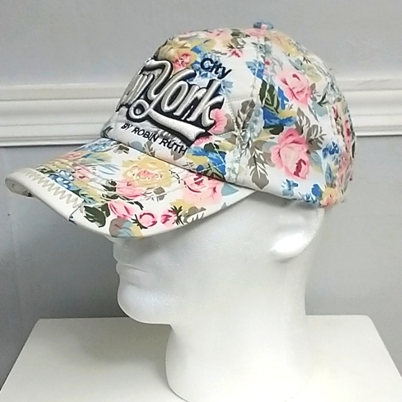 Robin Ruth "New York" City Floral Baseball Cap Hat - Picture 6 of 12